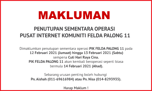 NOTIS PENUTUPAN PI Cuti Hari Raya Cina