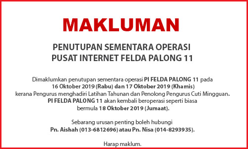 NOTIS PENUTUPAN PI Latihan tahunan